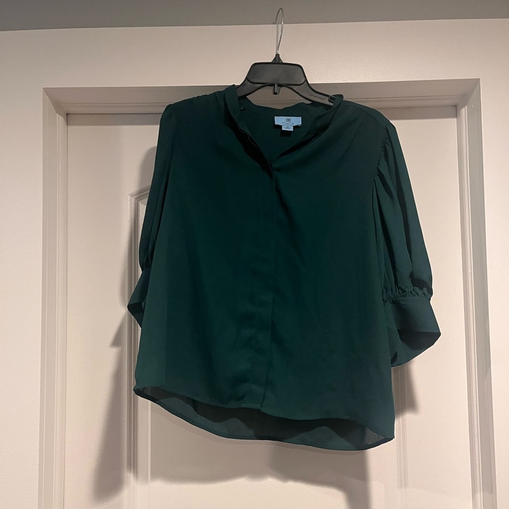 NWT CeCe Green Flowy Blouse